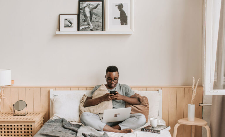 An introvert working from home