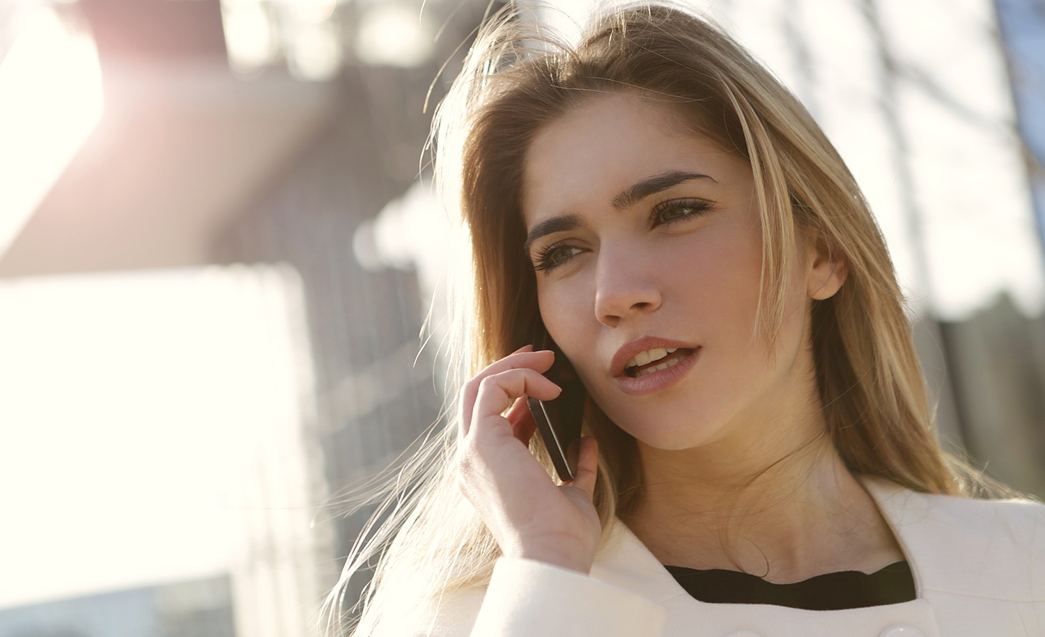 An introvert on the phone