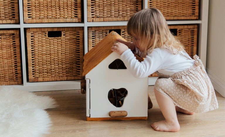 An introverted kid does a fun activity
