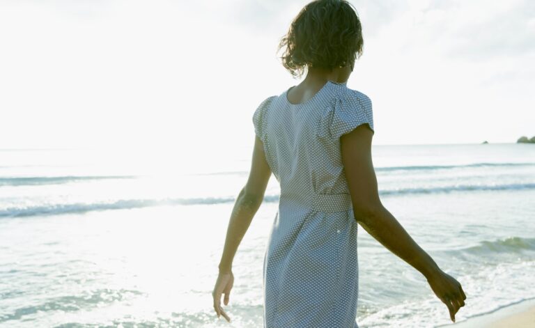 a highly sensitive introvert walks on the beach