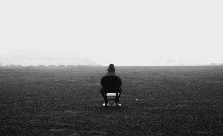 An isolated man