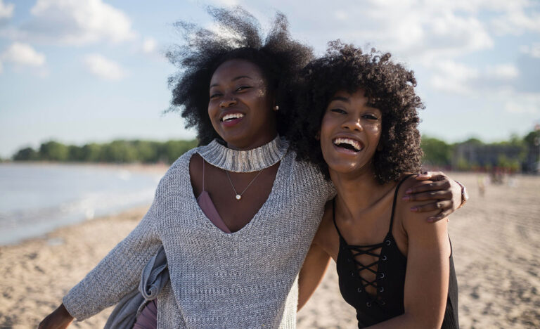 An introvert with her extroverted family member