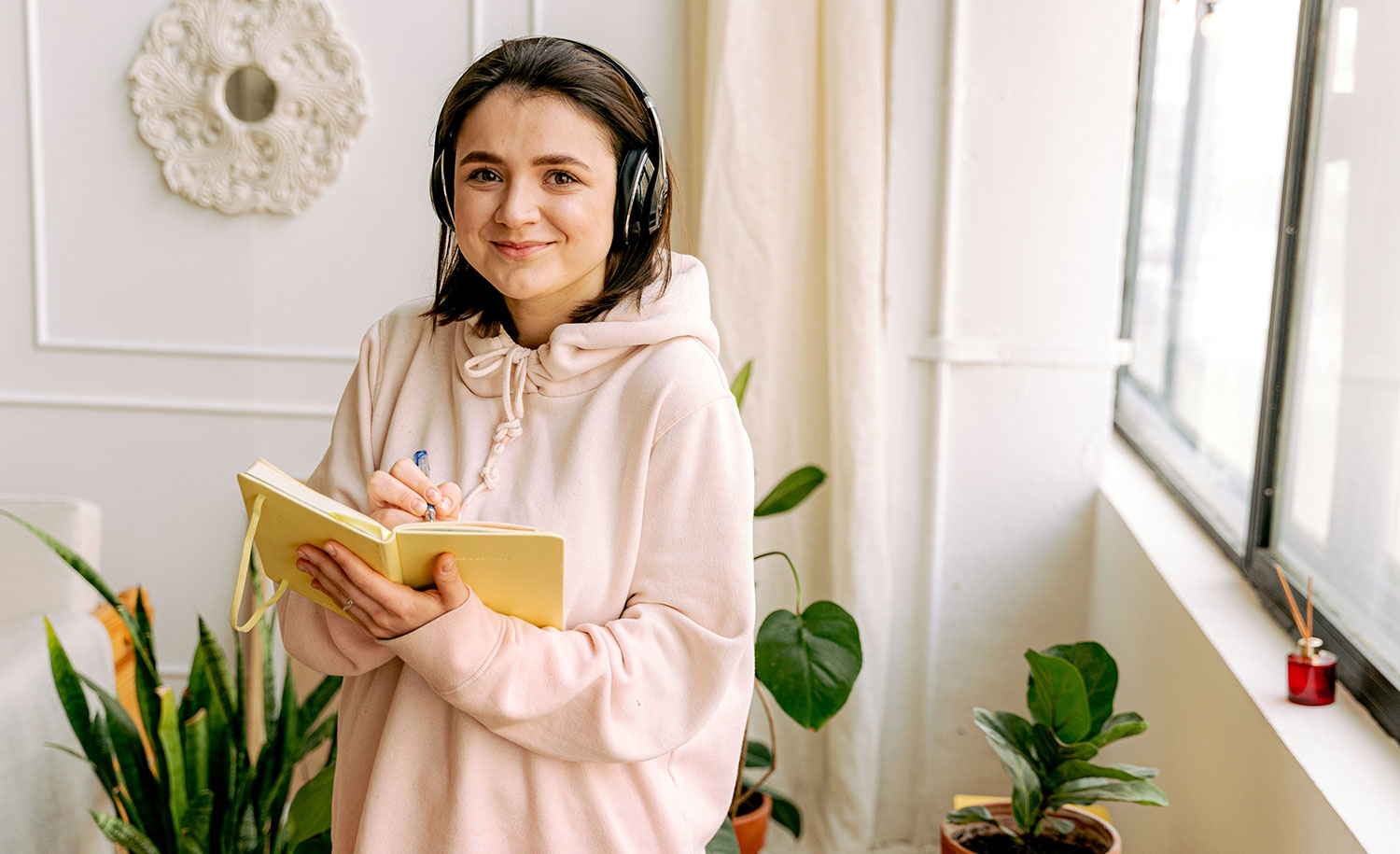 An introvert writes in her planner