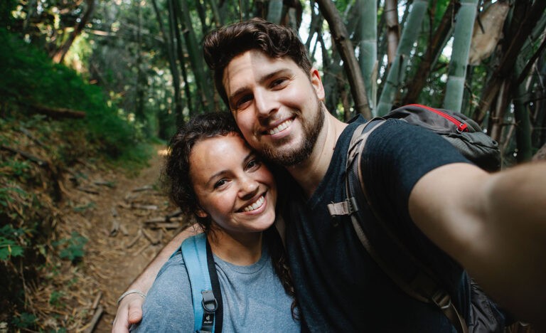 An introvert with their extrovert partner