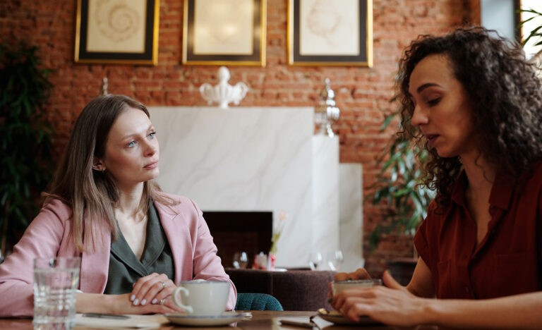 An introvert has a serious talk with a friend