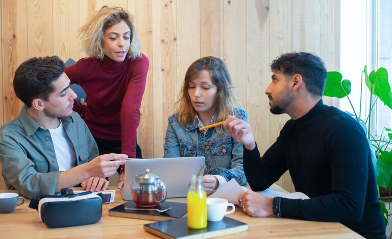 An introvert speaks in a meeting