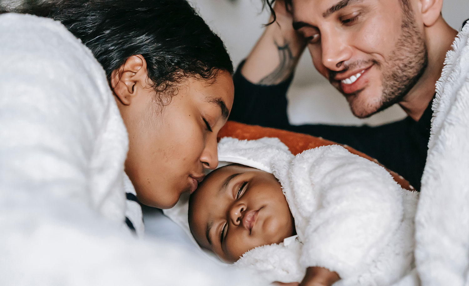 An introverted mother with her newborn baby
