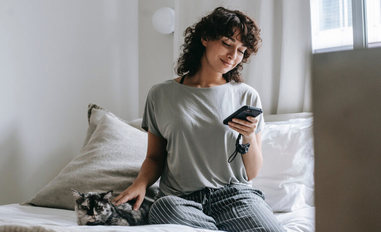 A highly sensitive introvert smiling at home
