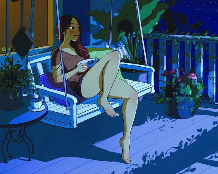 An illustration of an introvert enjoying living alone.