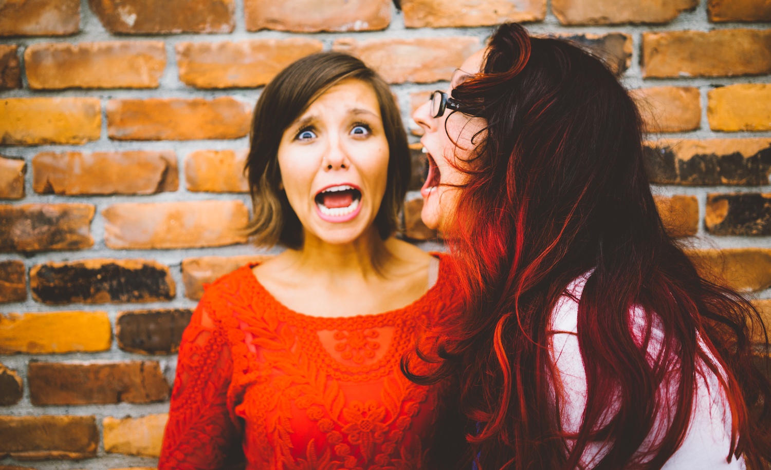 Two introverts are scared.