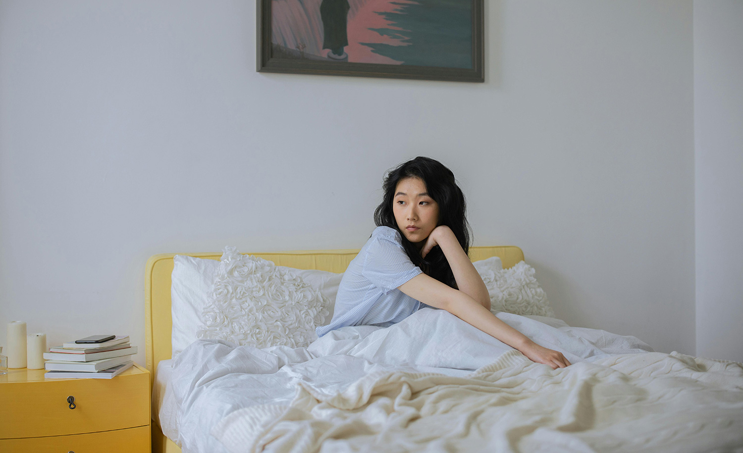 An introvert relaxes with a cup of tea