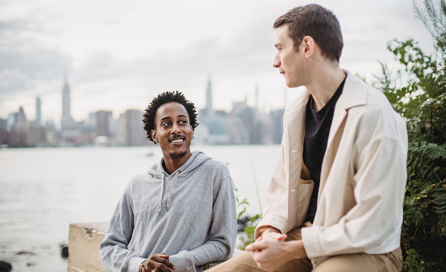 An introvert communicates with a friend